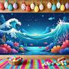 Ocean Display Vibrant Mural Themed Murals Eye-catching Design for Party