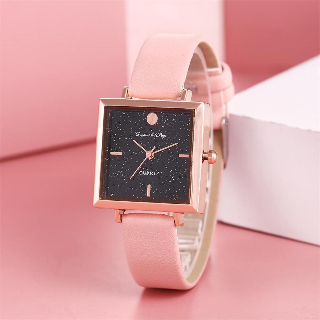 

Женские повседневные часы-браслет с кварцевым сетчатым ремешком, модные наручные часы One Size розовый