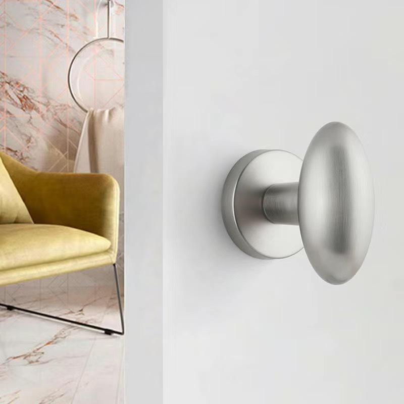 Versteckter Minimalistischer Weißer Runder Türgriff für Schlafzimmer