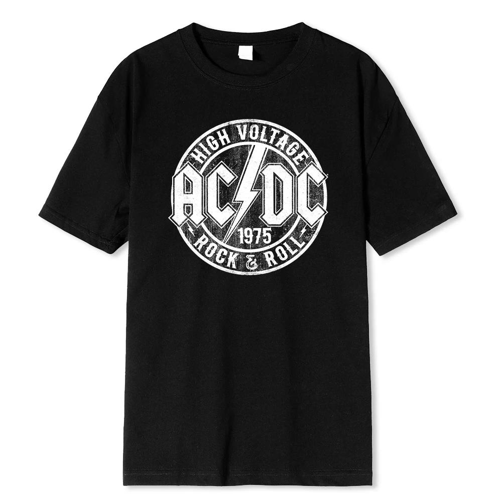 

Ac High Voltage 1975 Dc Black Men T Shirt Hot Sale Summer Short Sleeves Cool Hip Hop Streetwear T-shirt Hipster Tees 80310 XXXXXL чёрный