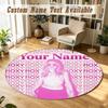 Round Rug Custom NameRoxy Dekker Pattern Non Slip Carpet Home Floor Decor