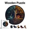 Yin-Yang Life Tree Wooden Jigsaw Puzzle For Adults, Animal Shaped Pieces Stress Relief Toys,Birthday Gift Home Decor Family Game