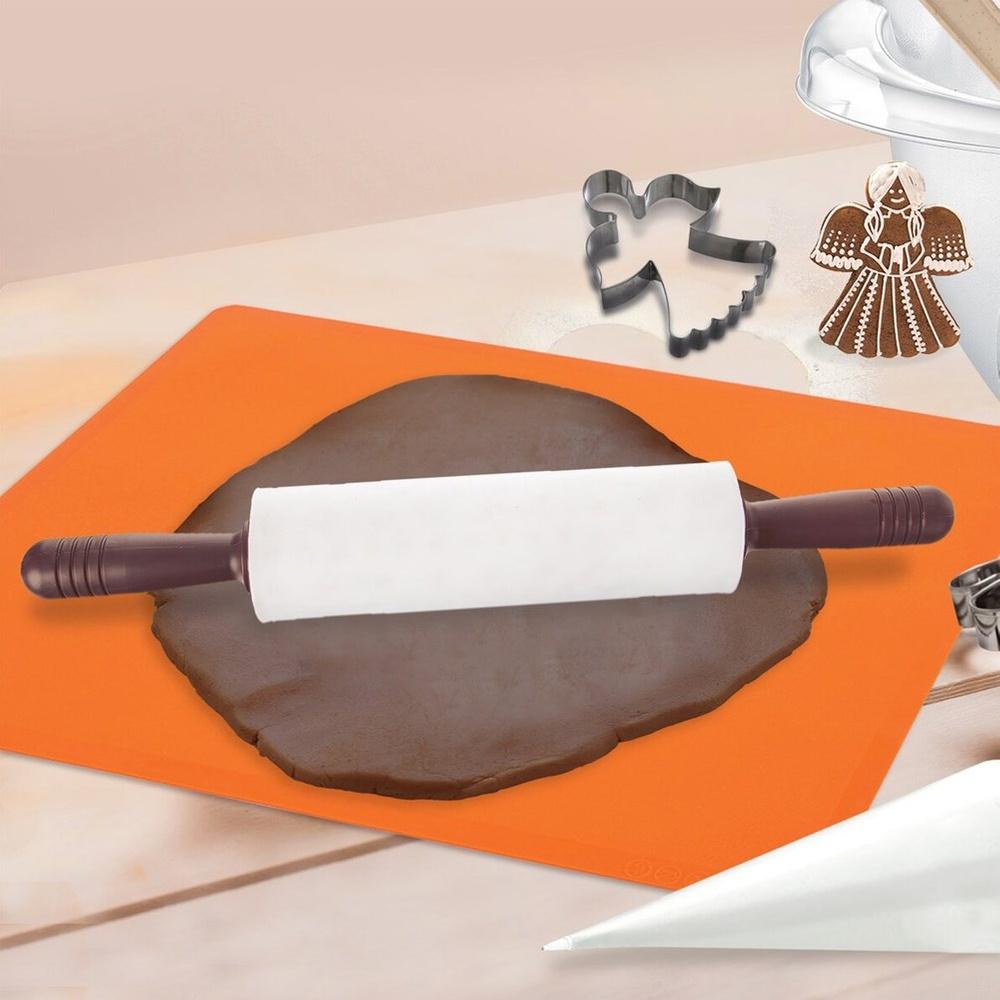Wałek Silikonowy do Ciasta Ciastek Kuchenny Obrotowy Duży Nieprzywierający