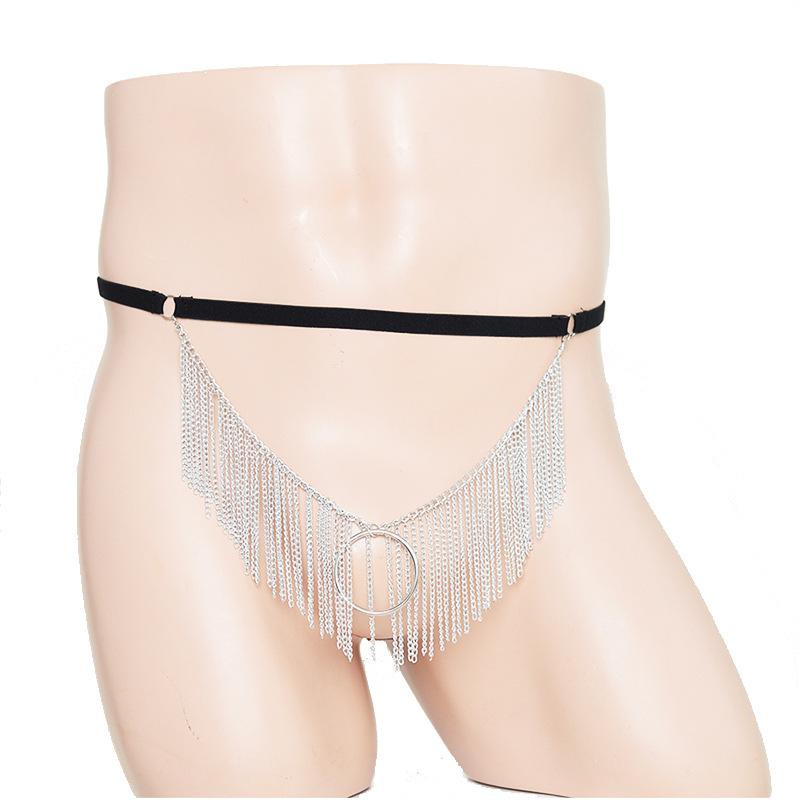 Sexy Dew PP Men's T-pants Sex Panties Sex Chain Hoop Thong Sex Panties