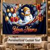 Winter (37) Theme Personalized Tapestry Custom Name Text Wall Hanging Tapestry Home Background Decoration