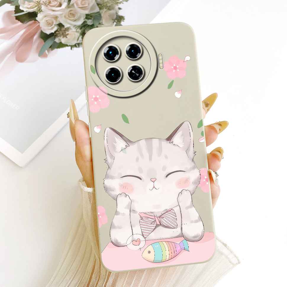 Cute Rabbit Cat Case For Tecno Spark 20 Pro Plus KJ7 Soft Shockproof Cases For Spark20 Spark 20 Pro+ ProPlus Silicone Back Cover