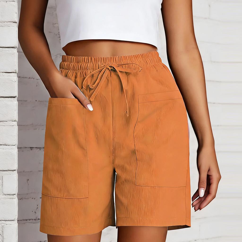 Women's Shorts Casual Summer  Color Beach Loose Pocket Short Skirt Pants
