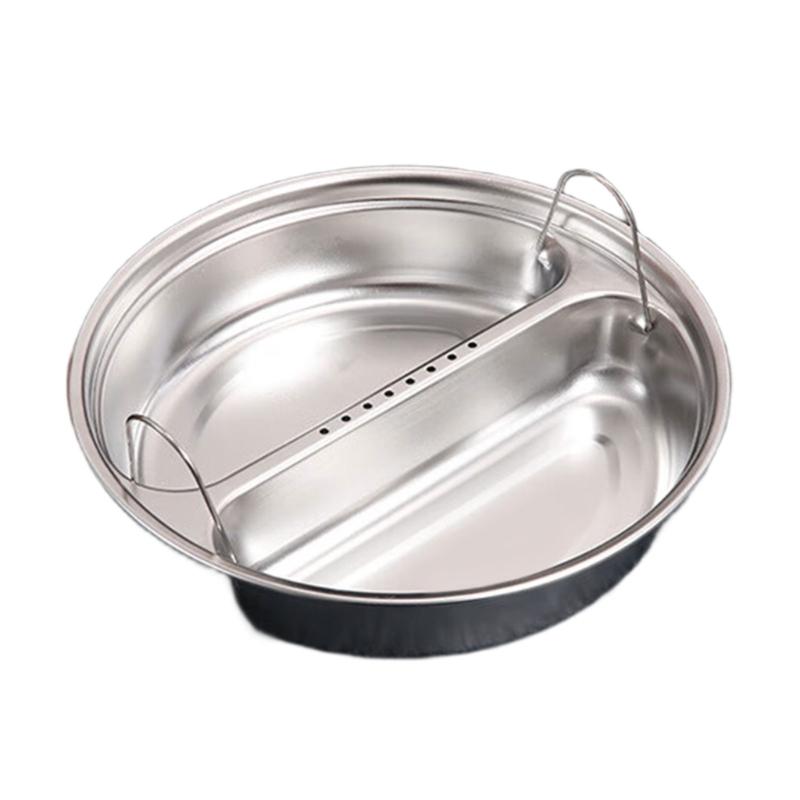 Stainless Steel Divided Steaming Plate Convenient Steamers Plate Accessory for Outdoor Cooking Round Food Holder Tray