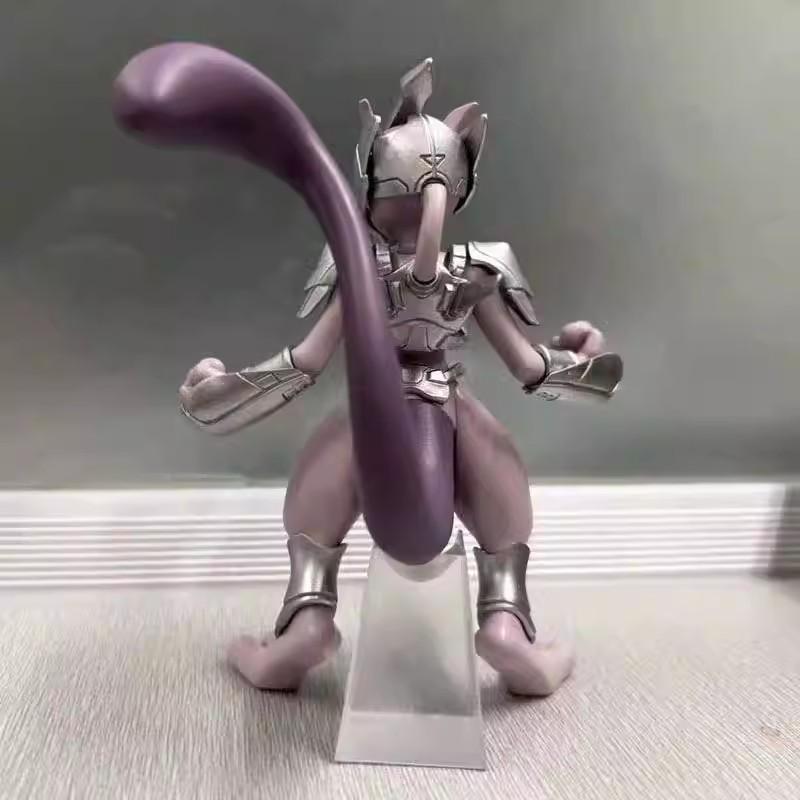Pokemon Anime Figure Mewtwo Figure Steel Mewtwo 11Cm Action Figurine Pvc Statue Model Collection Decorations Toys For Kids Gifts