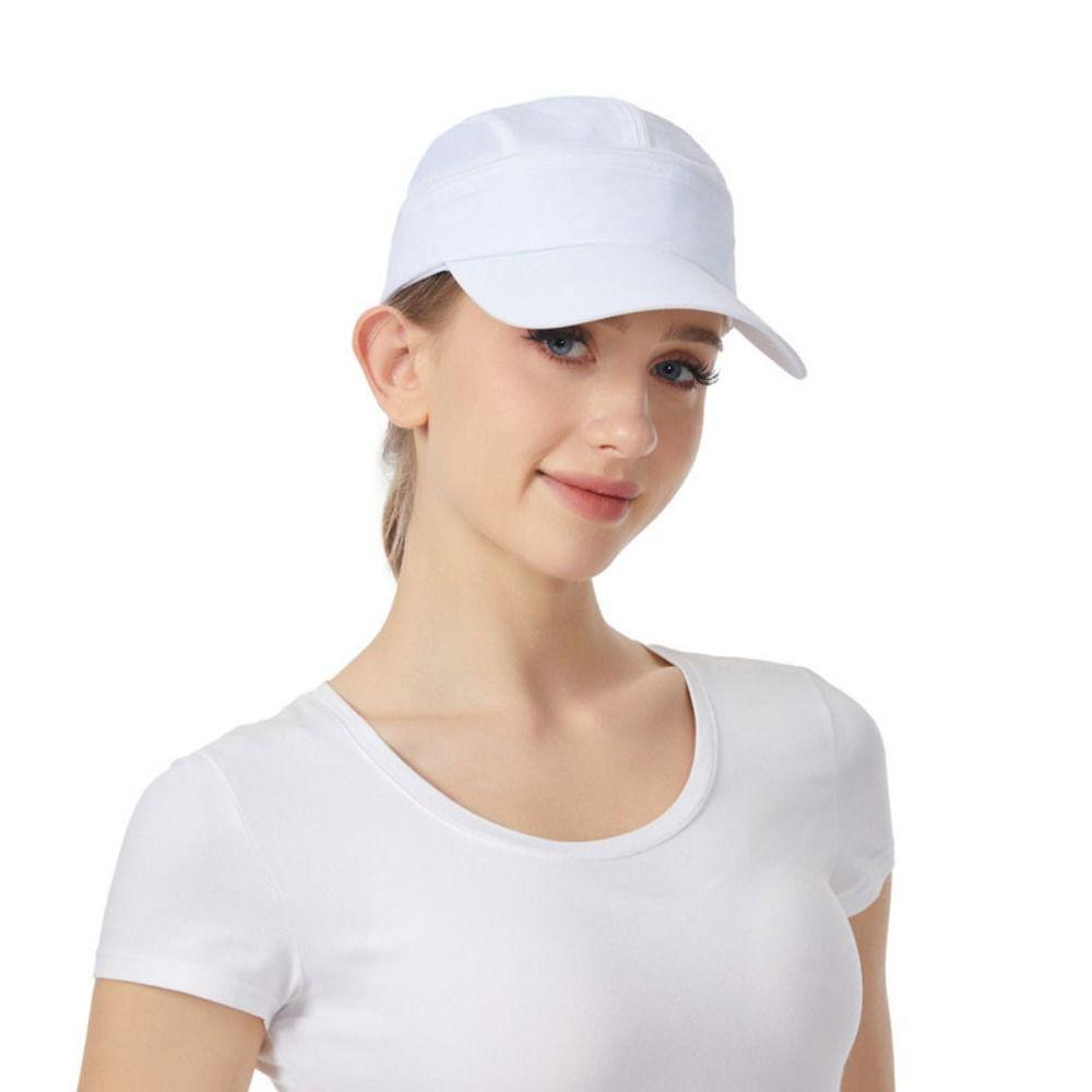 Quick Dry Women Sun Hat Solid Color Empty Top Hat Foldable Sunscreen Baseball Hat  Surfing