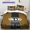 Dynamo Dresden Custom Name Pattern Bedding Quilt Set Quilt Cover Pillowcase Home Birthday Gift(1 * Duvet Cover + 2 * Pillowcase, Without Core)