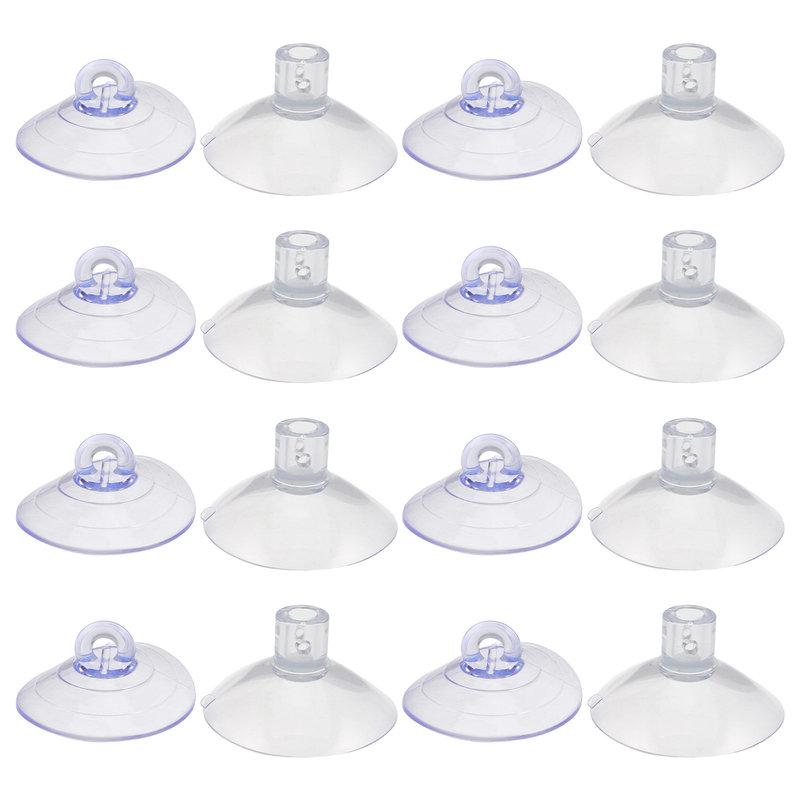 16Pcs Cat Hammock Suction Cups Replacement Transparent PVC Heavy Duty Strong Threaded Suction Cups for Glass Window Pet Perch