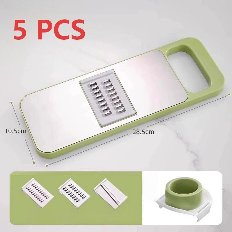 Blade Multi Functional Vegetable Slicer Kitchen Cutting Tool with Slide On Hand Guard for Quick and Safe Food Slicing A