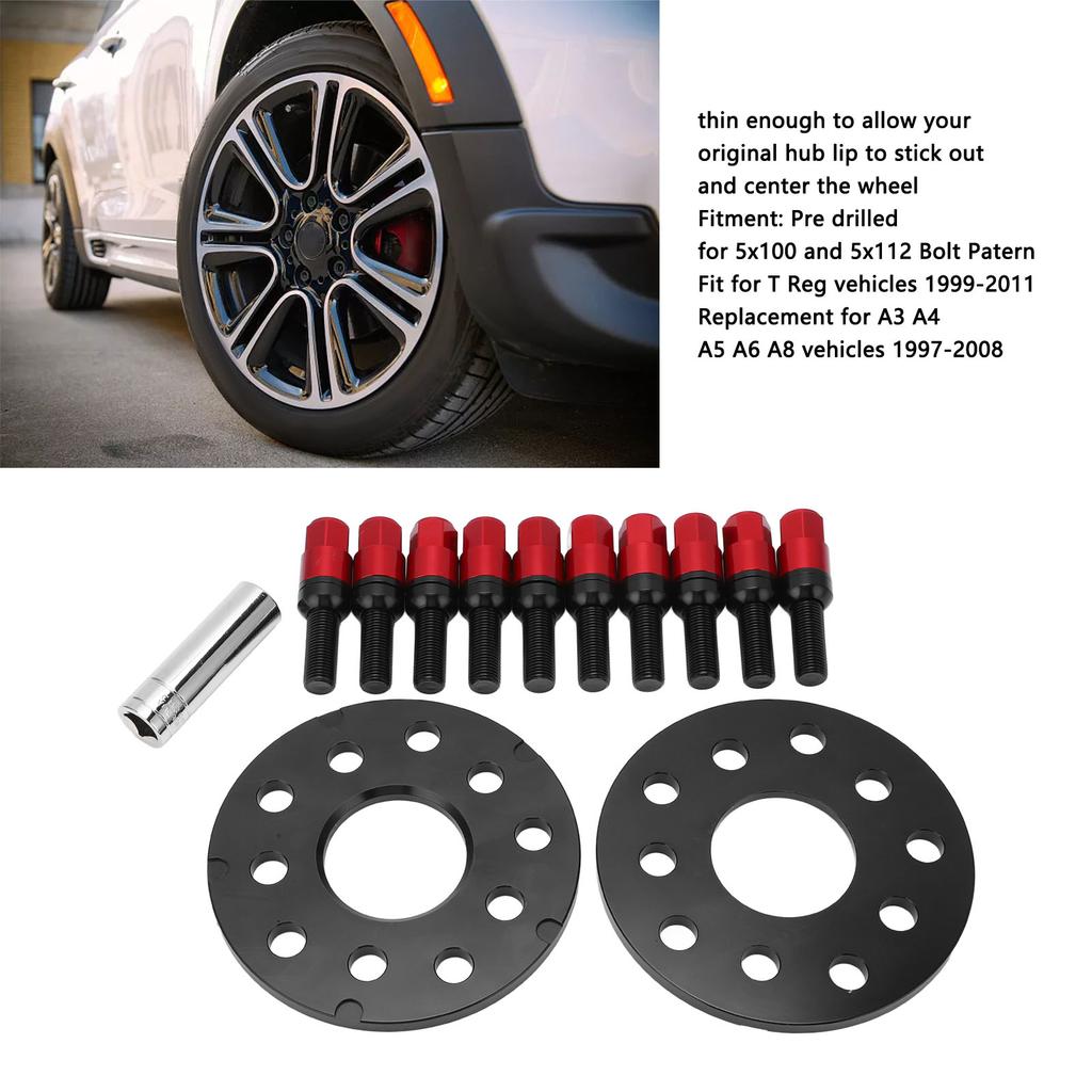 2pcs 8mmCelsius0.31in Aluminium Alloy Hub Centric Wheel Spacers Adapters with s Replacement for 1997‑2008