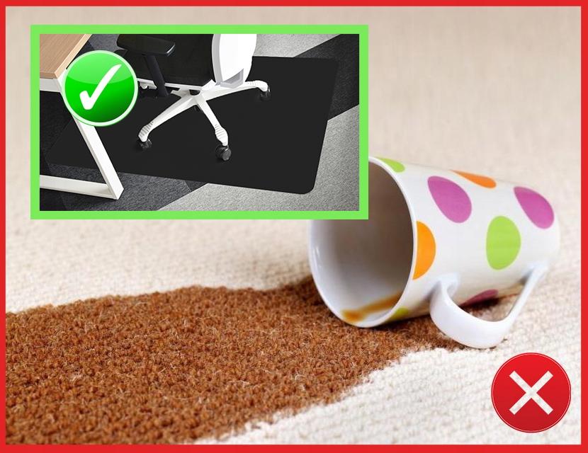 Protective mat pad 90x130cm under chair 0.5mm armchair office furniture black
