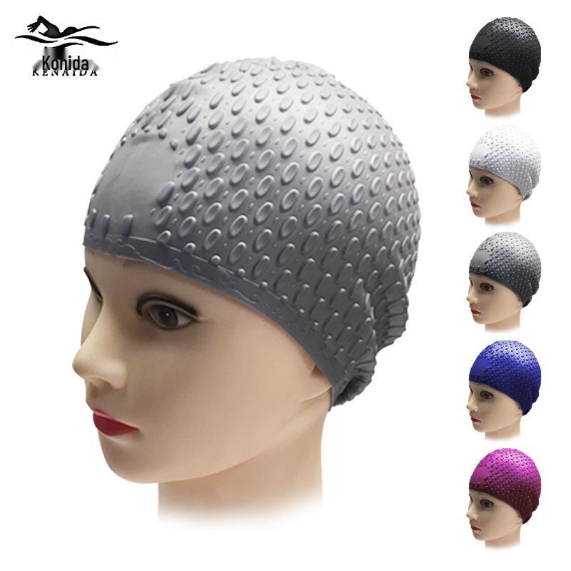 Summer 2025 Silicone Waterproof Swimming Cap with Ear Protection for Adults