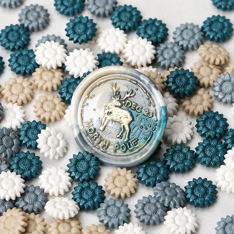 Huidisi Pearlescent Sunflower Mixed Color Sealing Wax Granules for Stamps