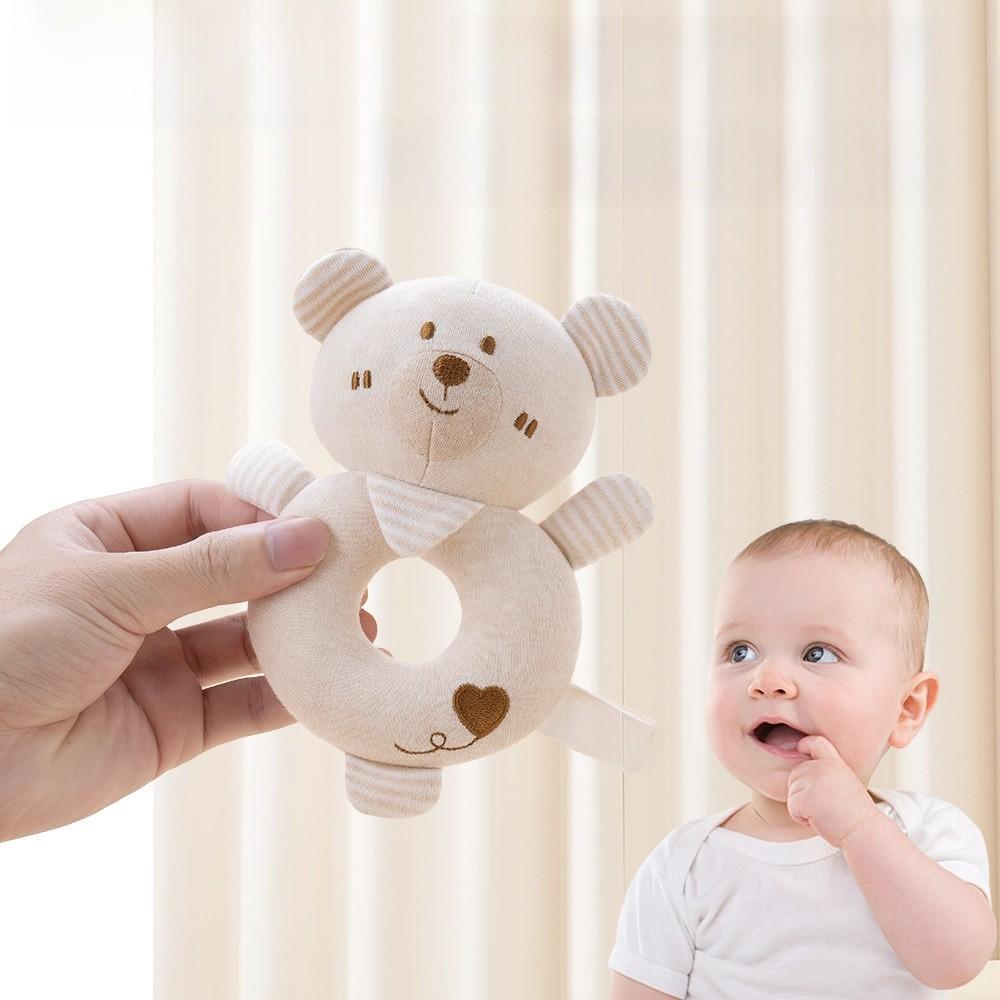 Baby Handheld Rattle Toy With Soft Cotton Material For Sensory Development And Grasping