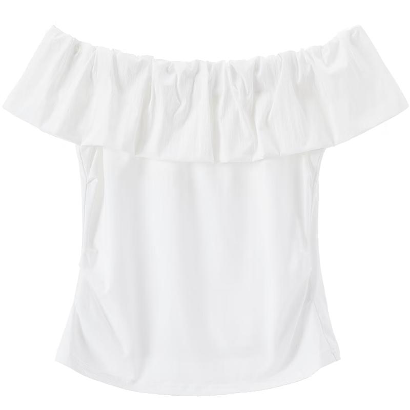 Betu Women s Off-Shoulder Ruffle T-Shirt M белый
