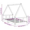 VidaXL Cadre de Lit pour Enfants, Lit Simple avec Sommier à Lattes, Meuble de Chambre à Coucher, Scandinave, Noir 90x200 cm 834455