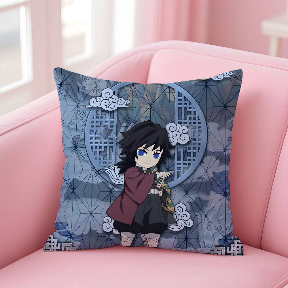 Anime Dämonen-S-Schlächter K-Kimetsu Kissenbezug Musterdruck Kissenbezug Wohnzimmer Sofa Kissenbezug Schlafzimmer Zimmerdekor