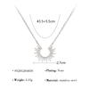 Wind Simple Sunflower Titanium Steel Women'S Short Necklace Radial Pattern Stainless Steel Necklace