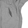 Humorous Account Thermal Zip-Up Hoodie / Melange Gray