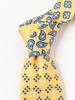 [BEAMS PLUS] Silk Paisley x Geometric Print Tie for Men, Yellow, Free Size, 38440030107