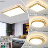 Gold Rectangular Ceiling Lamp Set for Living and Bedrooms