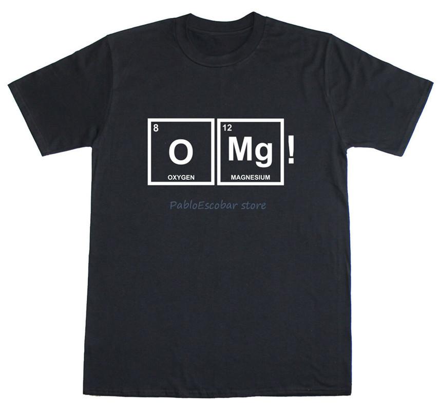 Omg Periodic Table Science Geek Regular Fit Funny Male T Shirt Brand Clothing Tee Shirt S