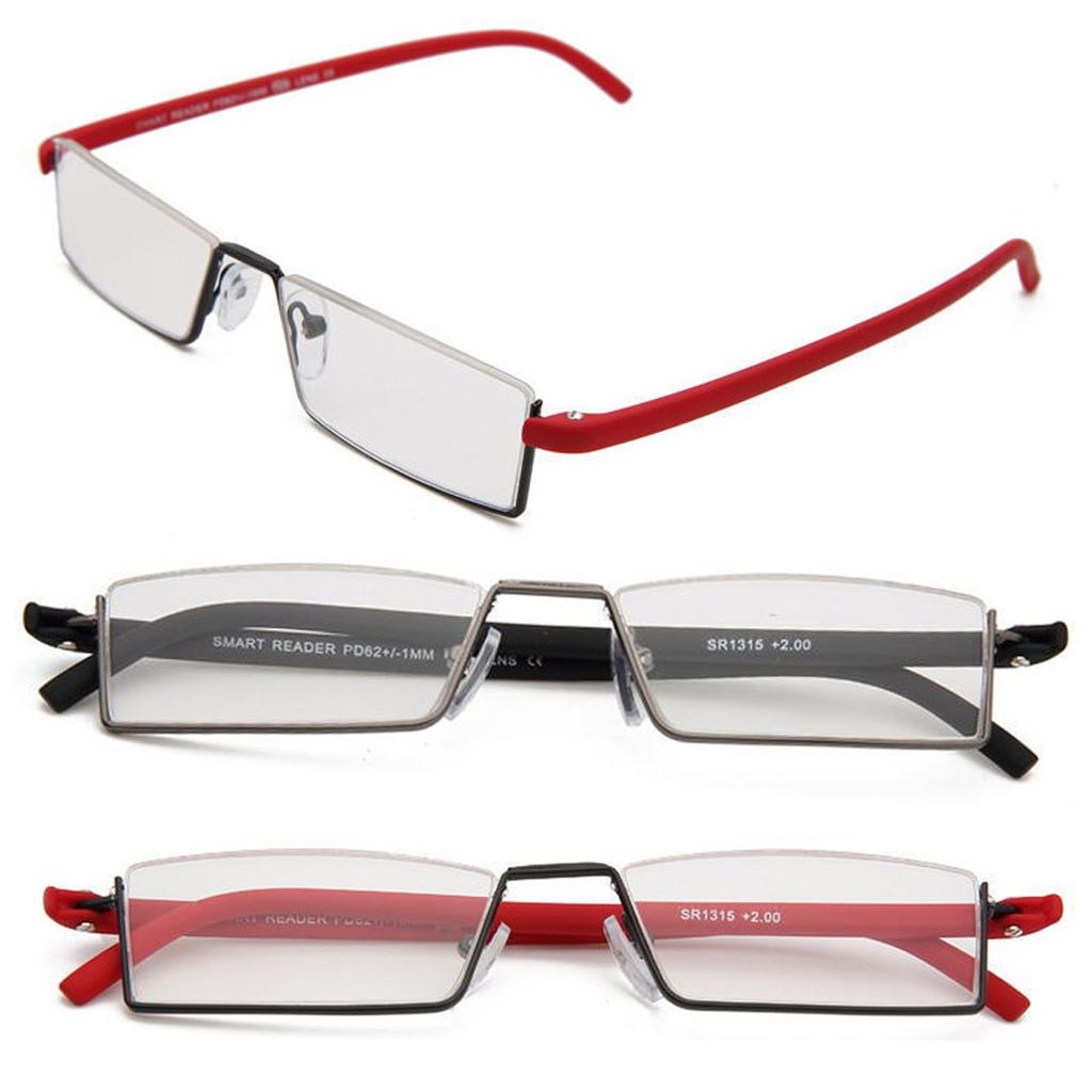 Vogue Titanium High-definition Ultralight Half Steel Unisex Portable Frame Reading Glasses