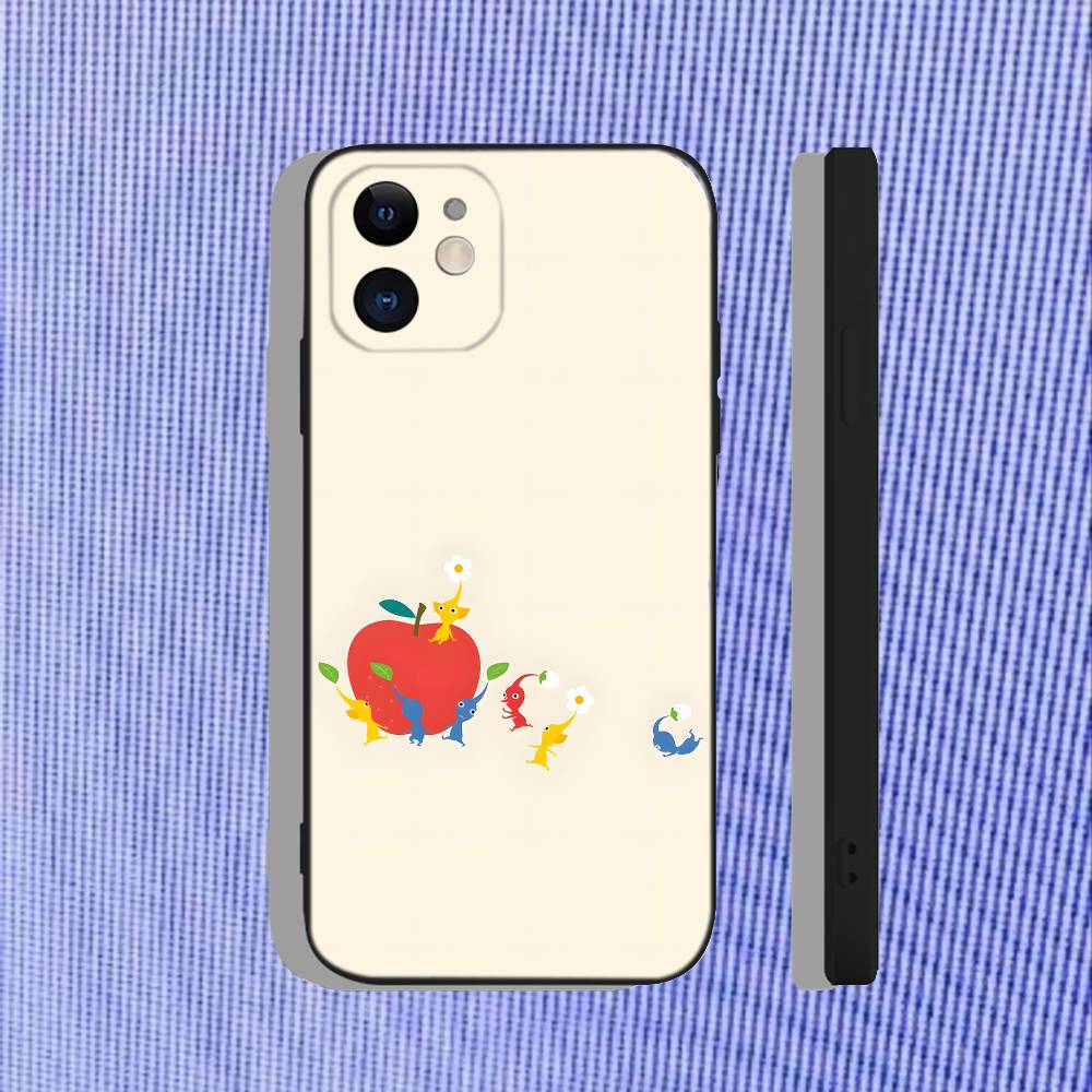 Pikmin Game  For iPhone 17,16,15,14,13,12,11,Air,X,XR,Pro,Max,Plus Black Soft Silicone Cover Phone Case iPhone16e