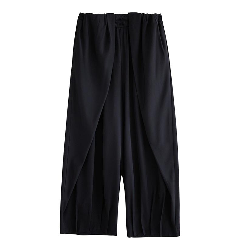 Plus Size Black Vintage High Waist Casual Loose Spring Summer Autumn Harem Pants Women Trousers