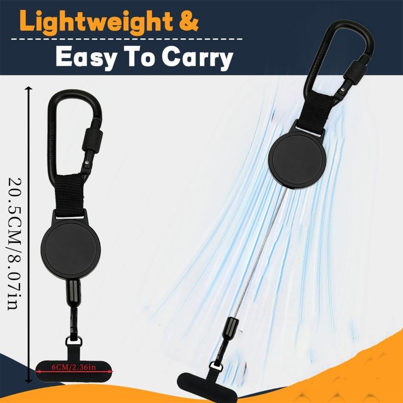 Einziehbarer Diebstahlschutz-Handyhalter Smartphone-Sicherheitsband mit Karabiner Anti-Drop-Gurt für Wandern Radfahren Klettern
