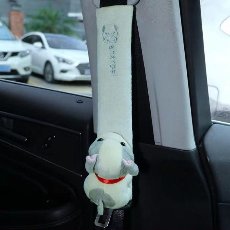 Cartoon Car Seat Belt Cover Universal Auto Seat Belt Shoulder Pad Warm Flannel Interior Seat Cushion Protector Safety Protection