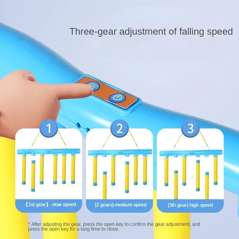 Interactive Grabbing Machine Kids Hand Eye Coordination Sensory Toy Reaction Training Falling Stick Catch Challenge Sport Game