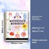 1BOOK explosive watercolor workbook beginner watercolor painting coloring book exquisite flower cotton coloring book