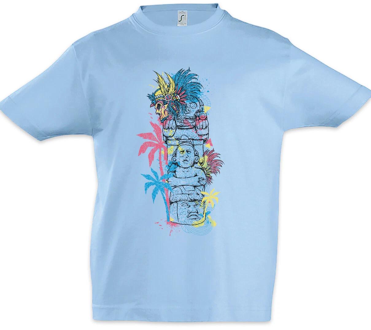Tiki IV Kids Boys kids boys T-Shirt Head Moai Rapa Nui Surfing Easter Island Head Heads 100
