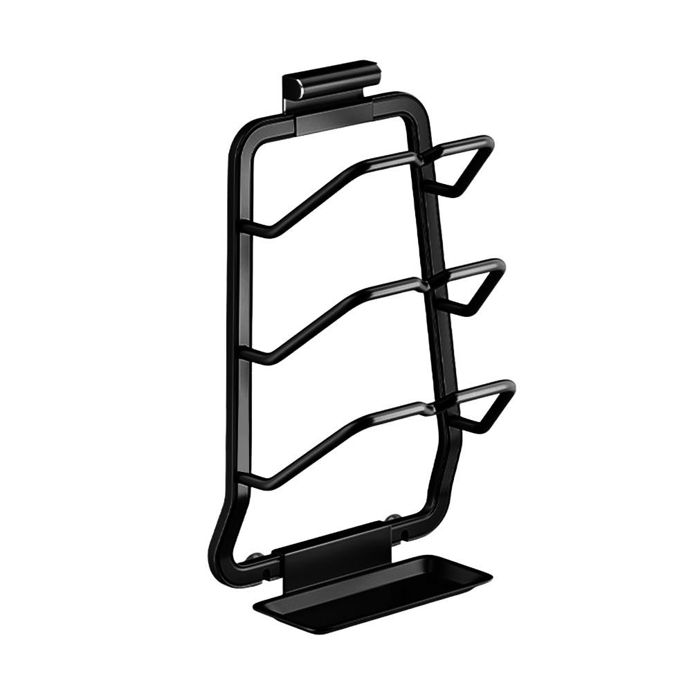 Punch-Free Pot Lid Storage Rack Wall Hanging Kitchen Storage Rack Pot Lid Holder  for Kitchen
