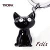 TROIKA (Troika) Black Cat Keyring Felix KR16-22/BK Black Cat Keychain Accessory Charm