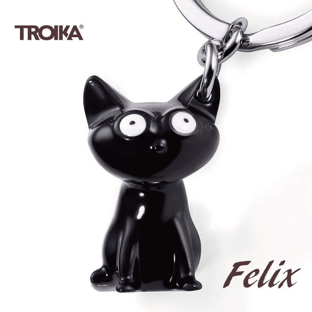 TROIKA (Troika) Black Cat Keyring Felix KR16-22/BK Black Cat Keychain Accessory Charm