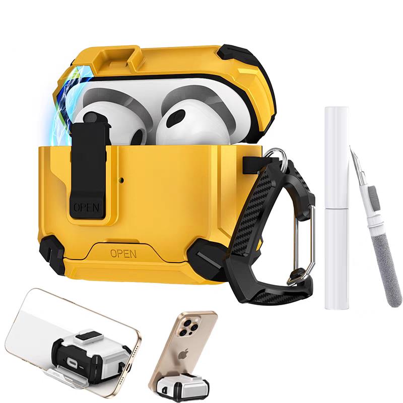 for AirPods 4 Magnetic Automatic Switch Safety lock Protective Shockproof Shell with Cleaning Kit for Airpods 4 Generation Case