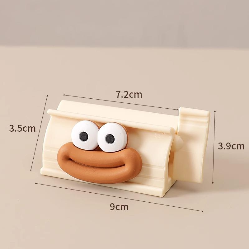 

1 шт., пластиковый выдавливатель для тюбика зубной пасты, простой дозатор, держатель на роликах, принадлежности для ванной комнаты, аксессуары для чистки зубов 1PCS