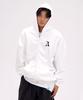 Astral Projection Astral A Oversized Wide Shoulder Zip-Up Hoodie_White