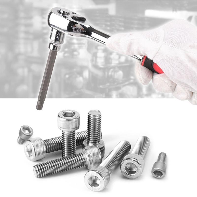 3/8” Drive Extra Long Torx/Allen Star Bit Socket Set 7-Piece for Cr-V Steel Socket Adapter Chrome Vanadium Steel 3mm