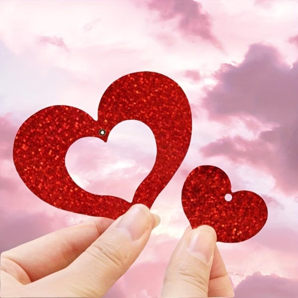 Laser Sequin Valentine's Day Love Pulling DIY Love Heart Hanging Curtain  Couple Anniversary