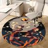 1pc Anime Basketball Player Round Carpet - Office Chair Mat, Anti-Slip Rug for Home Decor, Seasonal Gift, Suitable for Office, Living Room