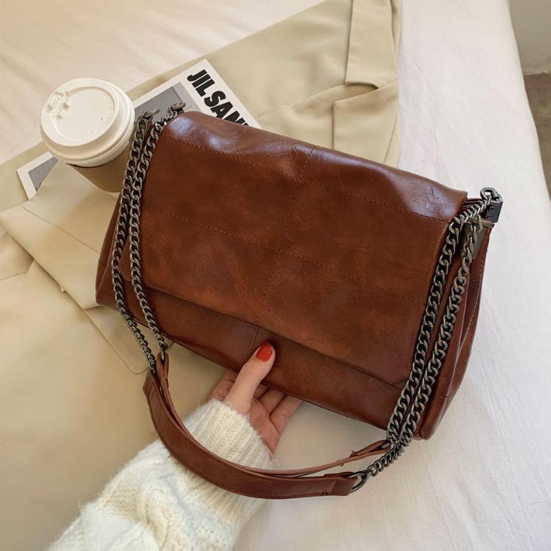 Summer large-capacity bag women's trendy fashion new retro chain bag simple shoulder messenger bag