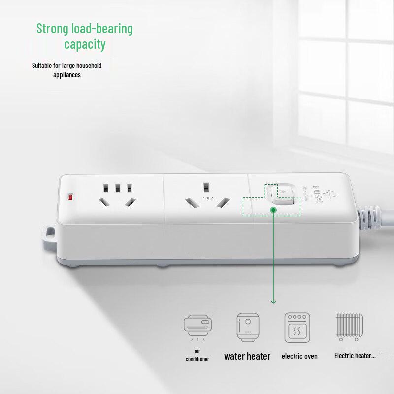 BULL 16A High-Power 2-Socket Power Strip CN Plug (adapter Included)