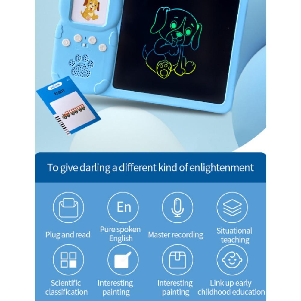 LCD-Handschrifttafel für Kinder, Kartenzeichenmaschine, Karteneinschub, Graffiti-Zeichenbrett, Puzzle, All-in-One-Maschine, Smart Media, Lernspielzeug